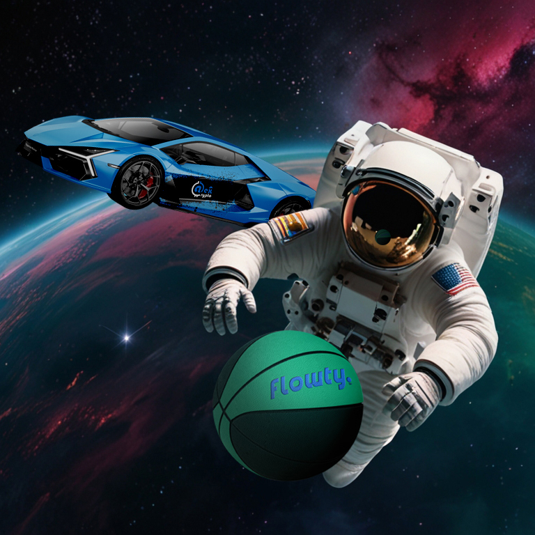 AstrounautAlexflowingthroughspacetoplayball